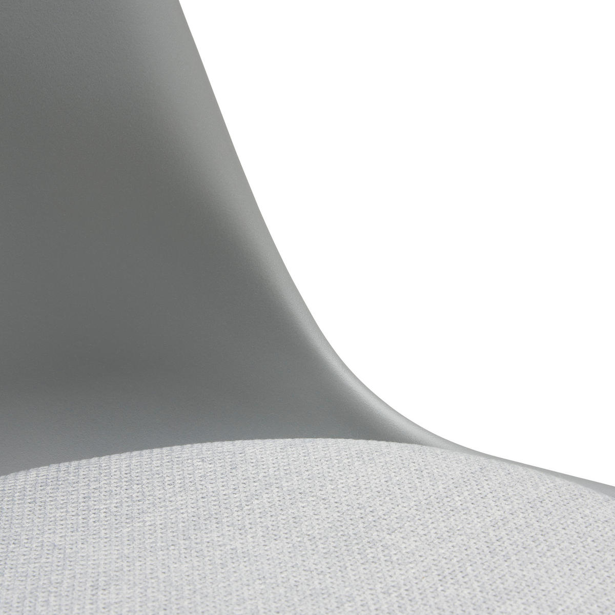 STUHL  in Eisen Webstoff Metall, Kunststoff, Textil matt  - Grau, LIFESTYLE, Kunststoff/Textil (47.5/88/52cm) - MID.YOU