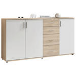 KOMMODE Bobby, 160/84/35 cm, 4 Schublade(n)  - Silberfarben/Schwarz, KONVENTIONELL, Holzwerkstoff/Kunststoff (160/84/35cm) - Carryhome