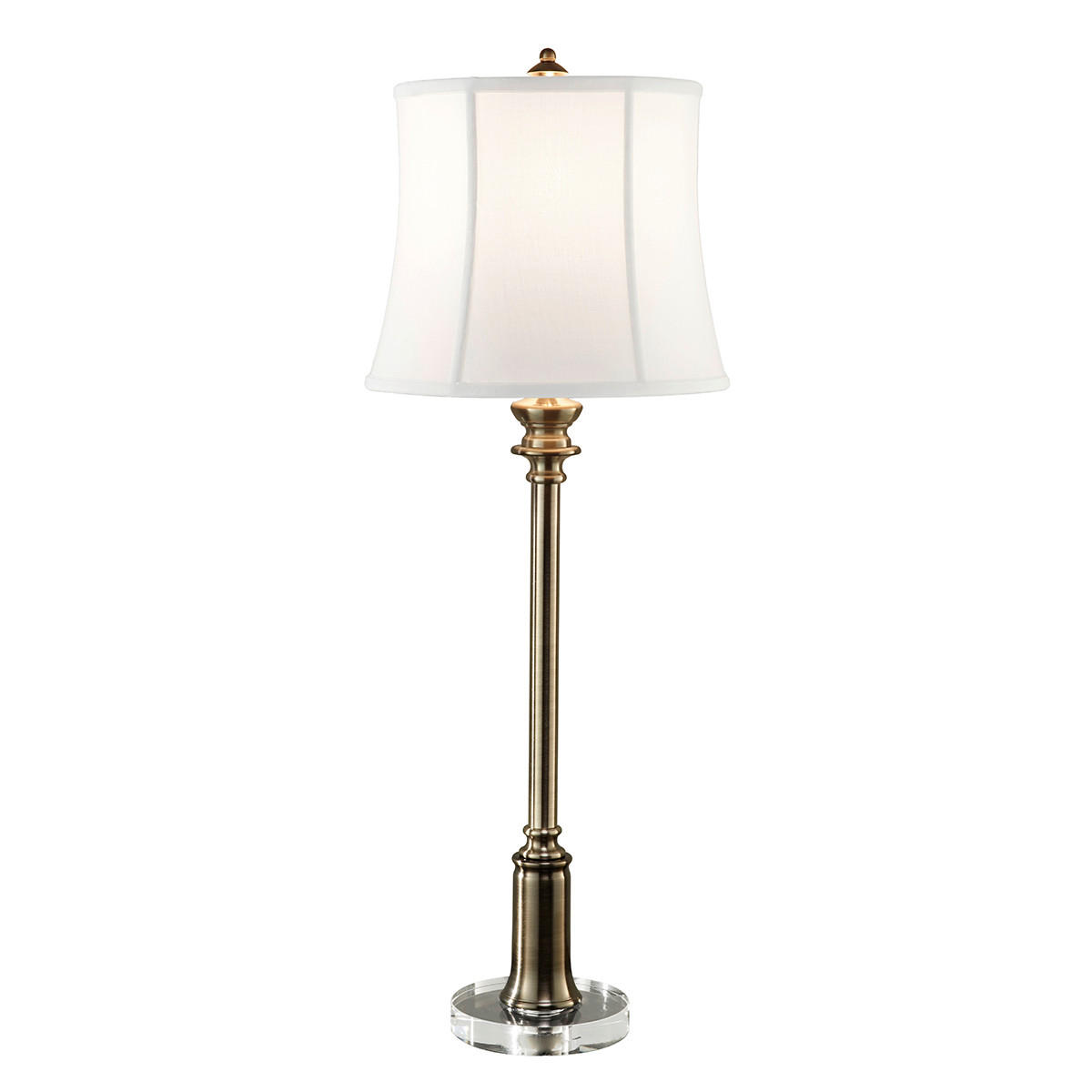 LAMPE DE TABLE - couleur laiton, Konventionell, métal/textile (30.5/81.3cm) - Elstead Lighting