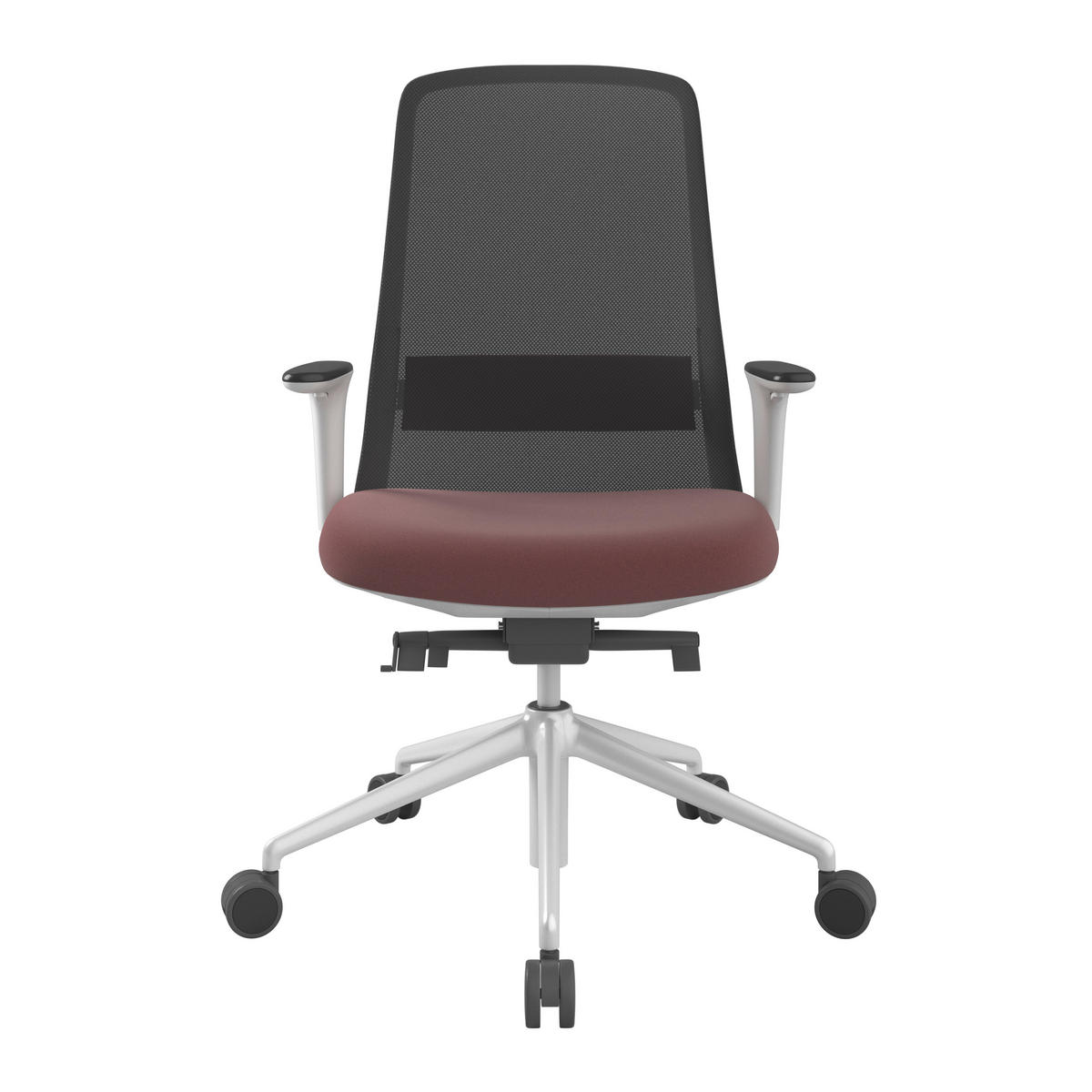 DREHSTUHL Schwarz, Weiß, Beere  - Beere/Schwarz, MODERN, Kunststoff/Textil (70/103-115/70cm)