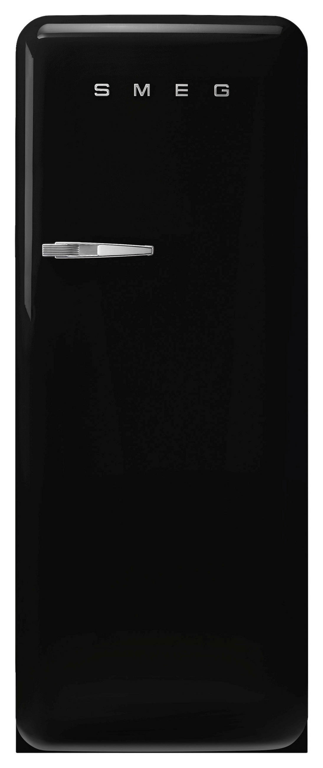 KÜHLSCHRANK 60/153/72,8 cm  - Schwarz, Basics, Glas/Metall (60/153/72,8cm) - SMEG