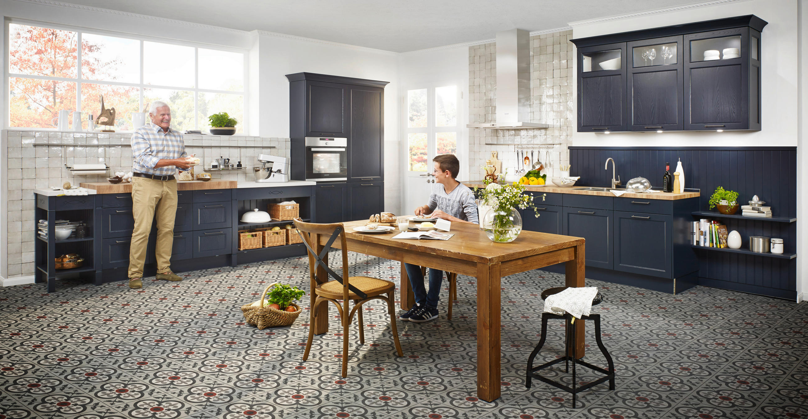 EINBAUKÜCHE BRISTOL  - Blau, LIFESTYLE, Holzwerkstoff - Moderano