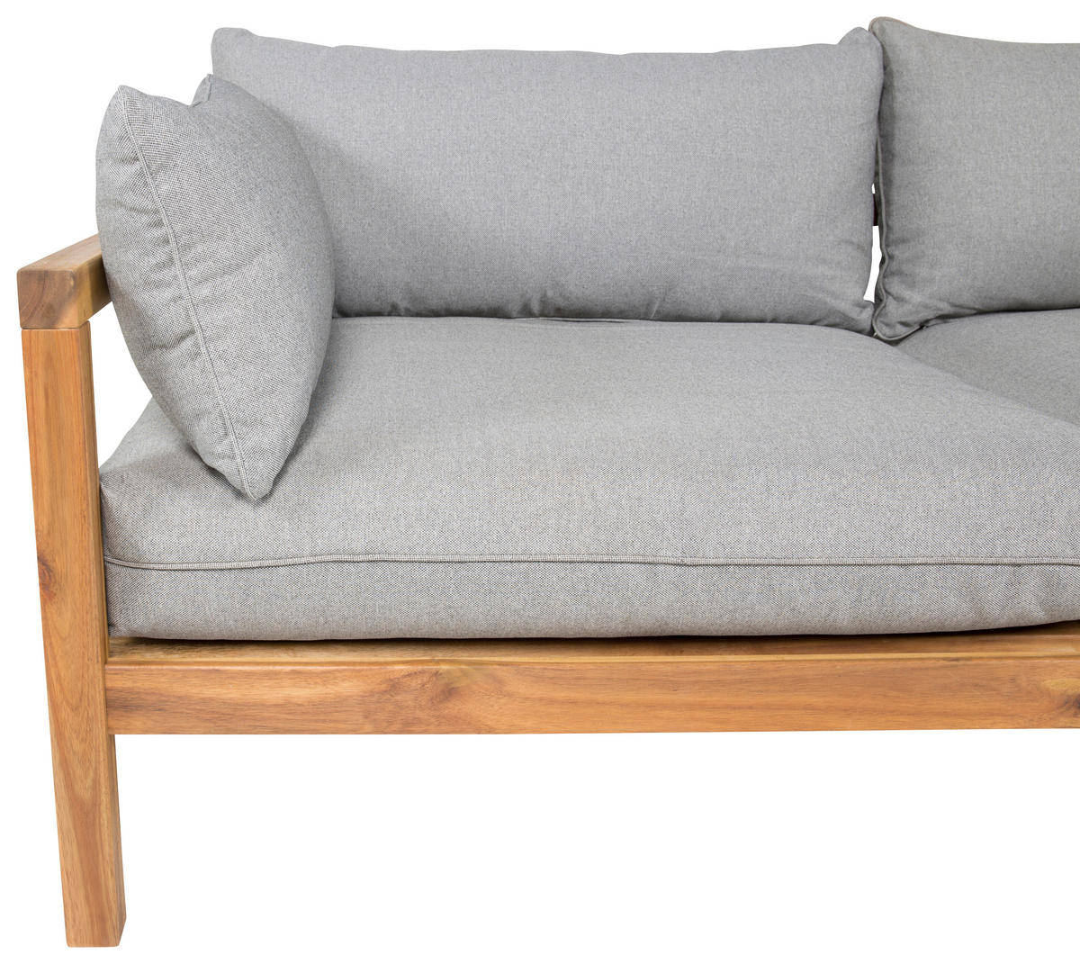 LOUNGESOFA  - Grau/Akaziefarben, KONVENTIONELL, Holz/Textil (185/56/92cm) - Gardenson
