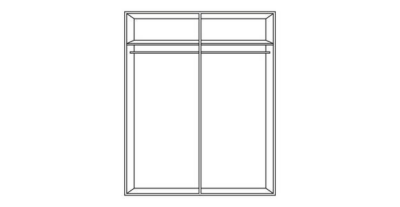 SCHWEBETÜRENSCHRANK in Weiß - Chromfarben/Weiß, Design, Glas/Holzwerkstoff (200/216/68cm) - Hom`in