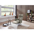 RELAXSESSEL in Leder Hellgrau  - Edelstahlfarben/Hellgrau, Design, Leder/Metall (70/124/85cm) - Cantus