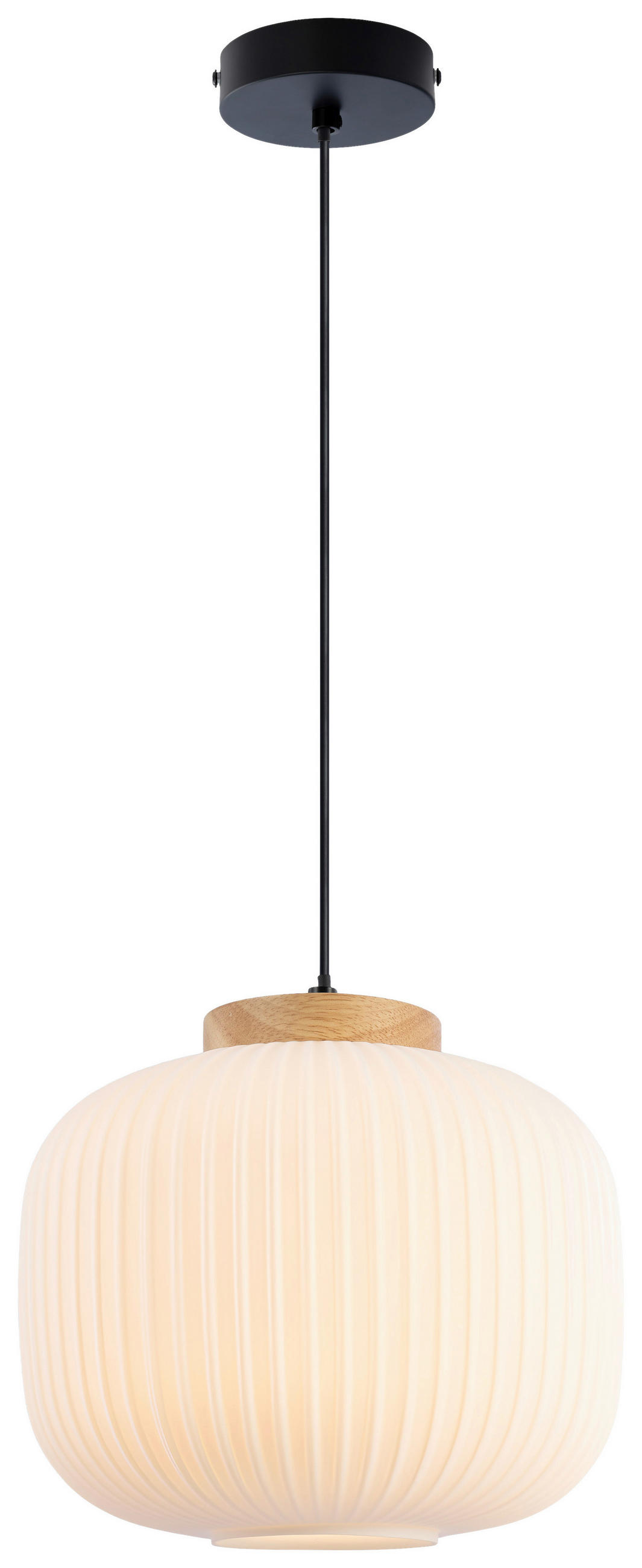 HÄNGELEUCHTE 25/120 cm  - Weiß, Trend, Glas/Holz (25/120cm) - Collet's Monde