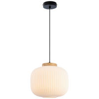 HÄNGELEUCHTE 25/120 cm  - Weiß, Trend, Glas/Holz (25/120cm) - Collet's Monde