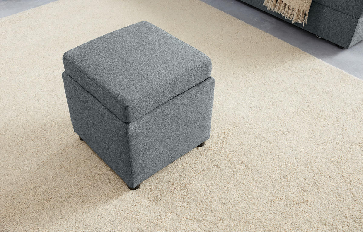 SITZBOX Uni  - Dunkelgrau/Schwarz, Design, Kunststoff/Textil (45/47/45cm) - LOOKS by W.Joop