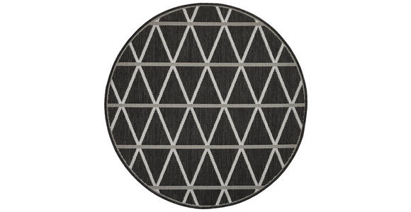 OUTDOORTEPPICH 120 cm Naturalle Schwarz  - Schwarz, Design, Naturmaterialien/Textil (120cm) - Novel