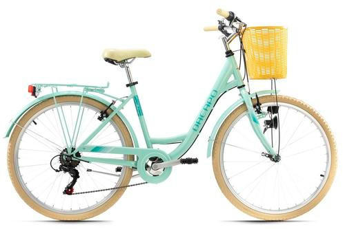 CITYBIKE 26 Zoll Damen  - Gelb/Mintgrün, Basics, Metall (180/70cm) - Atrigo