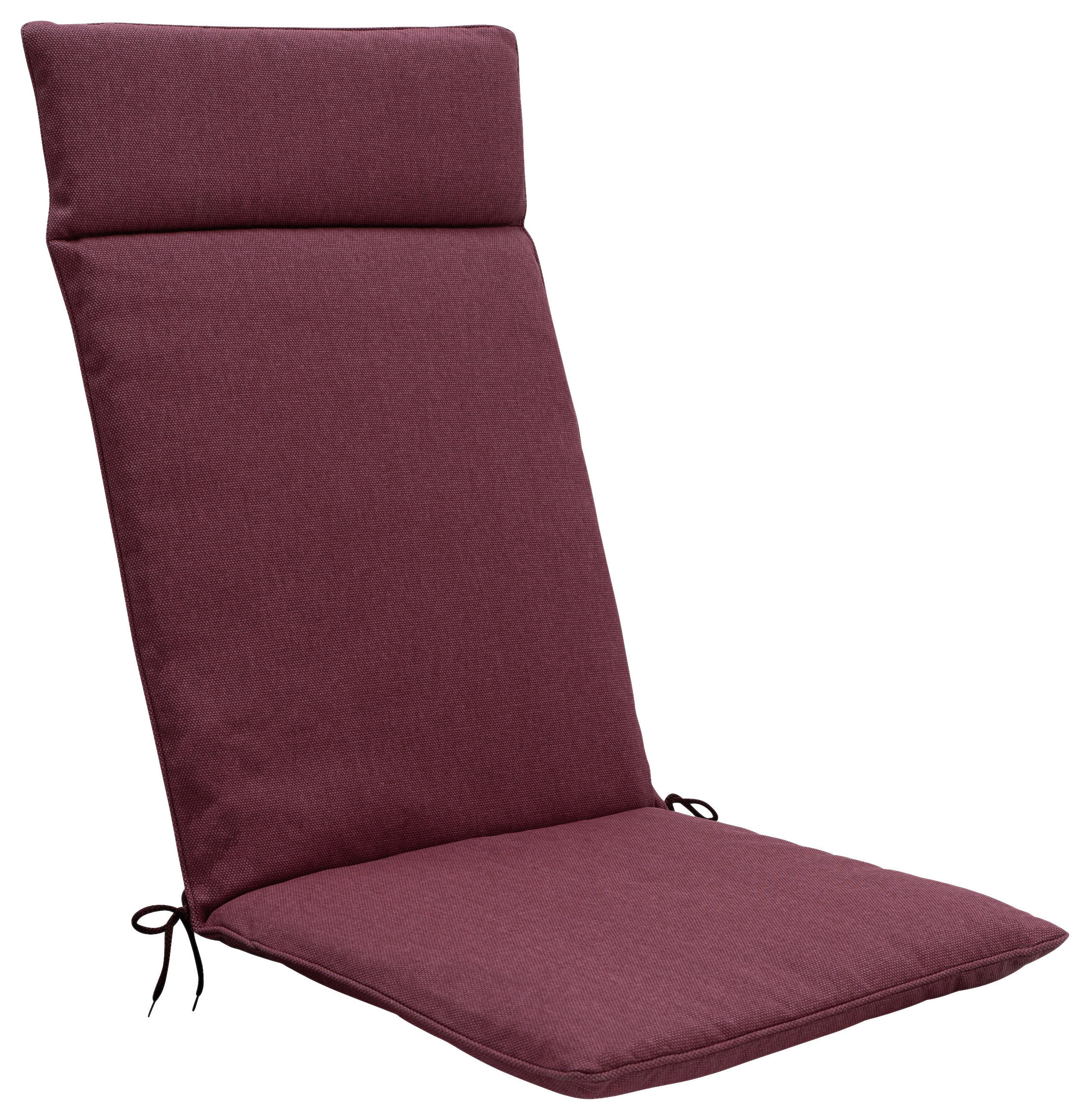 SESSELAUFLAGE Uni  - Bordeaux, Basics, Textil (50/5/120cm)