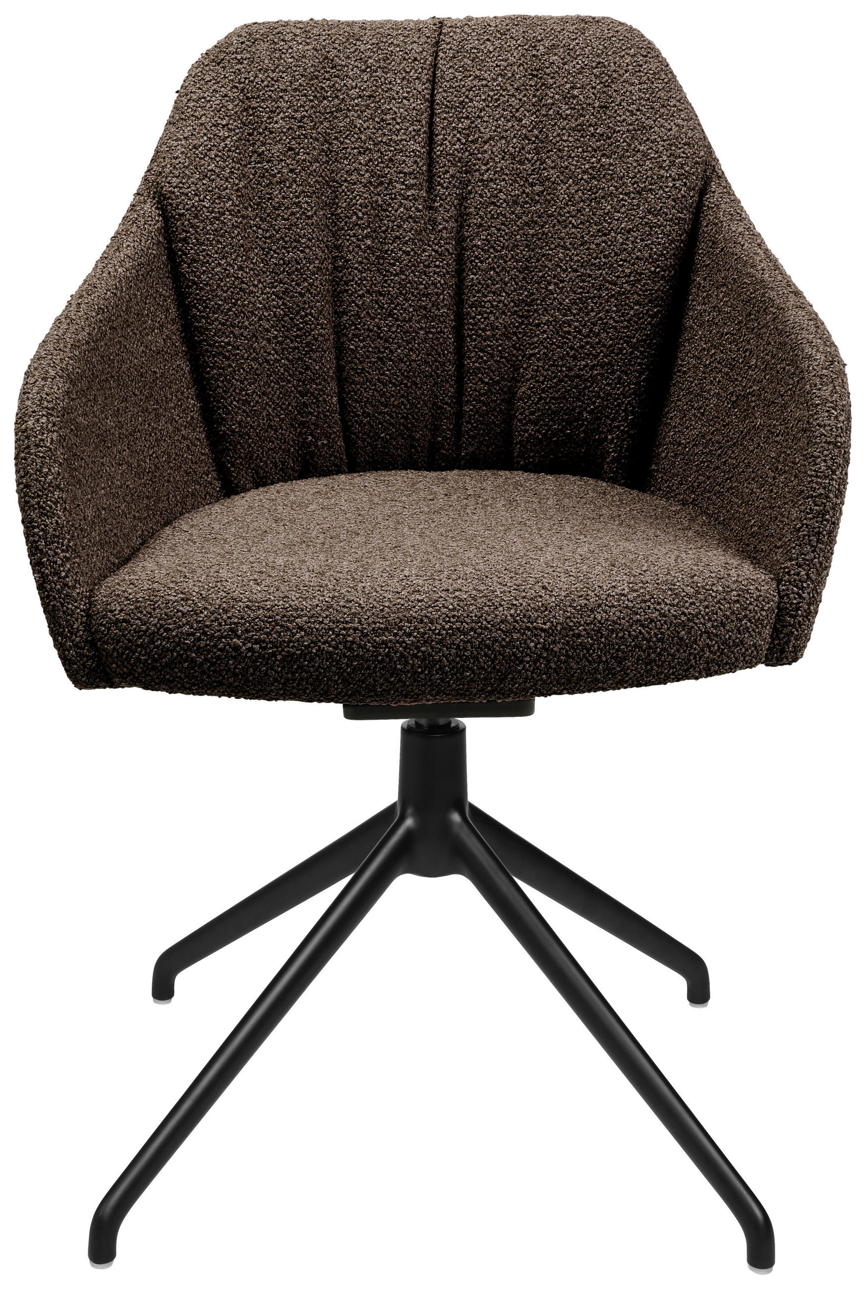 ARMLEHNSTUHL  in Aluminium Flachgewebe  - Dunkelbraun/Schwarz, Design, Textil/Metall (58/81,5-84,5/60cm) - Johann Jakob