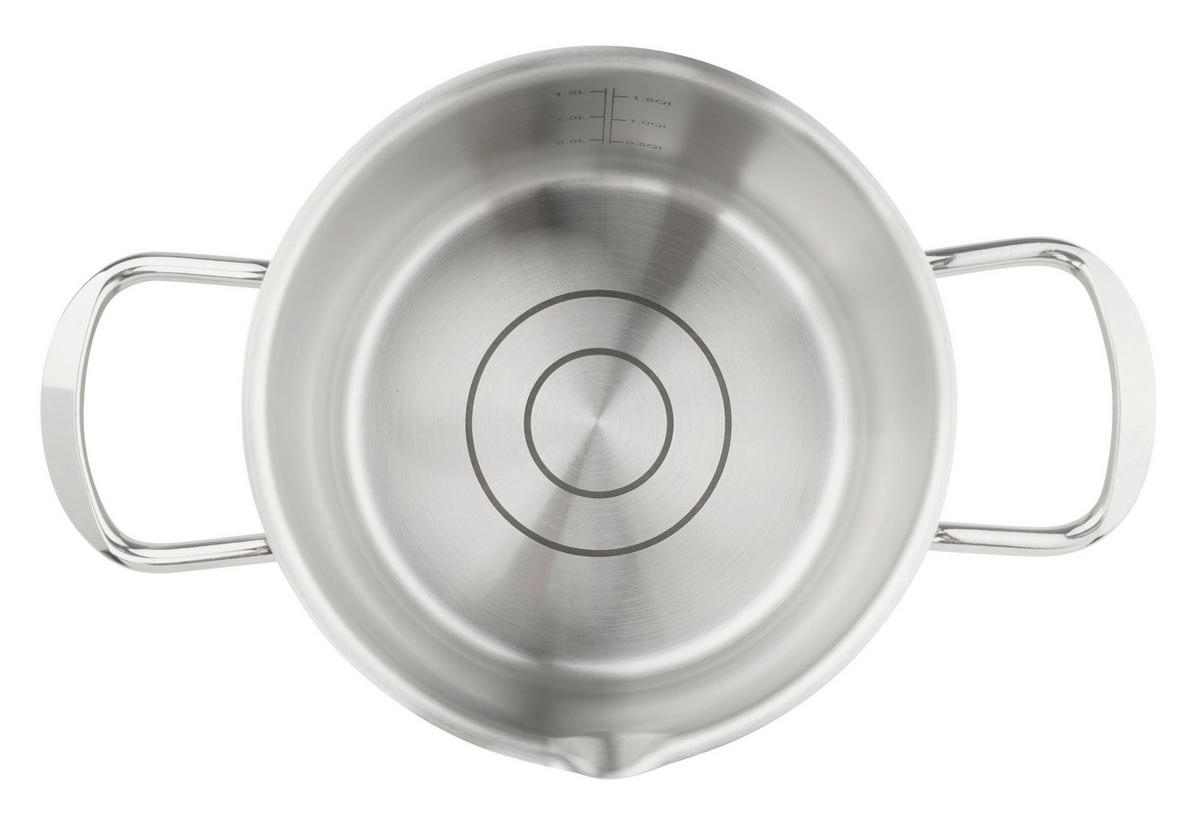 Oală Pentru Carne 1,5 L  - culoare inox, Design, sticlă/metal (1500ml) - Chefkoch+Fackelmann