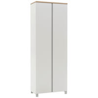 GARDEROBENSCHRANK Dieter Knoll  in 70/193/37 cm  - Weiss/Eichefarben, Design, Holz/Holzwerkstoff (70/193/37cm) - Dieter Knoll
