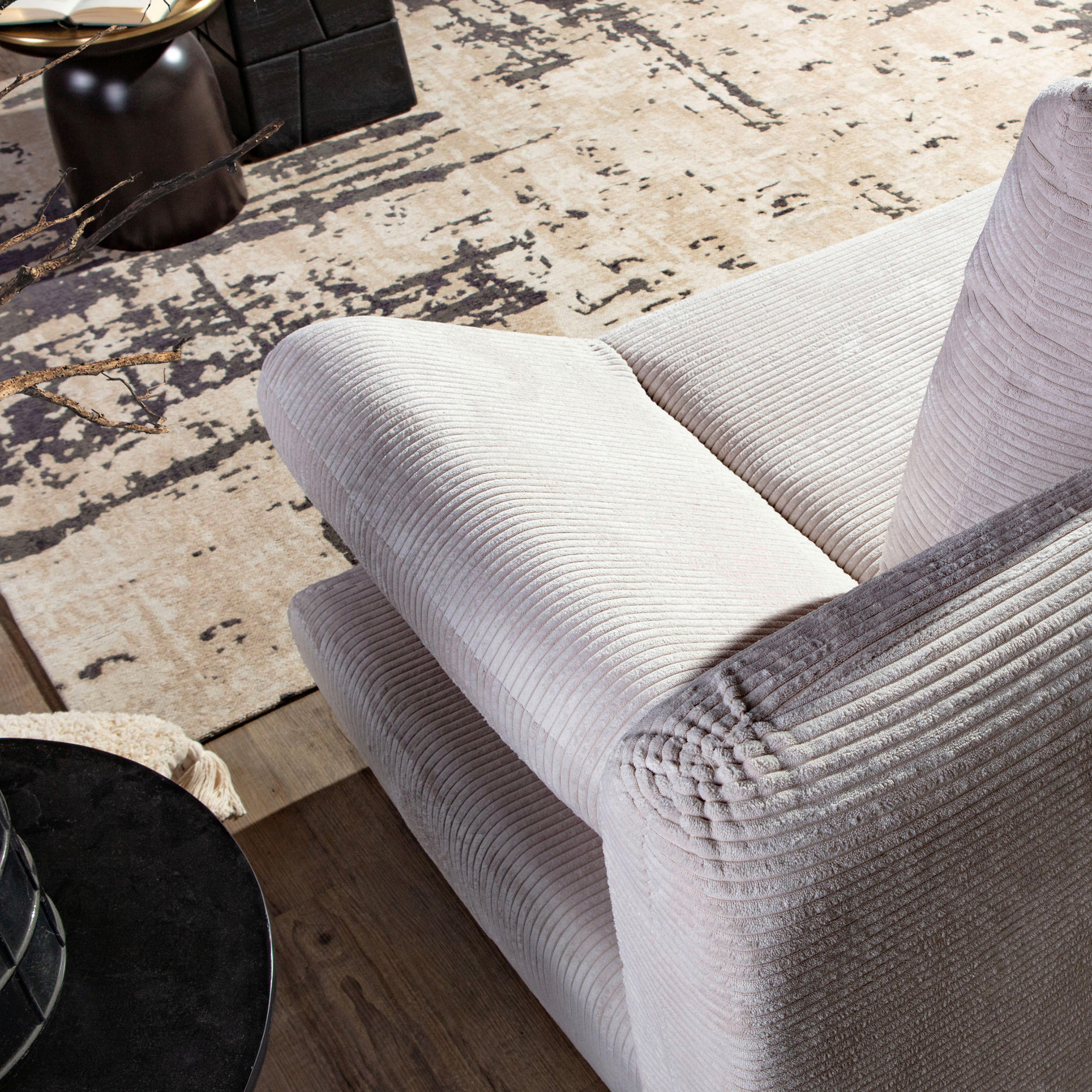 Thumbnail - home24 Schlafsofa, Beige, Textil, Buche, massiv, 2-Sitzer, Füllung: Schaumstoff, 200x75x92 cm, Liegefunktion, Rücken ech...