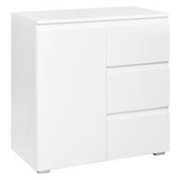 KOMODA, bílá, 80/80/40 cm - bílá, Konvenční, kompozitní dřevo (80/80/40cm) - Livetastic