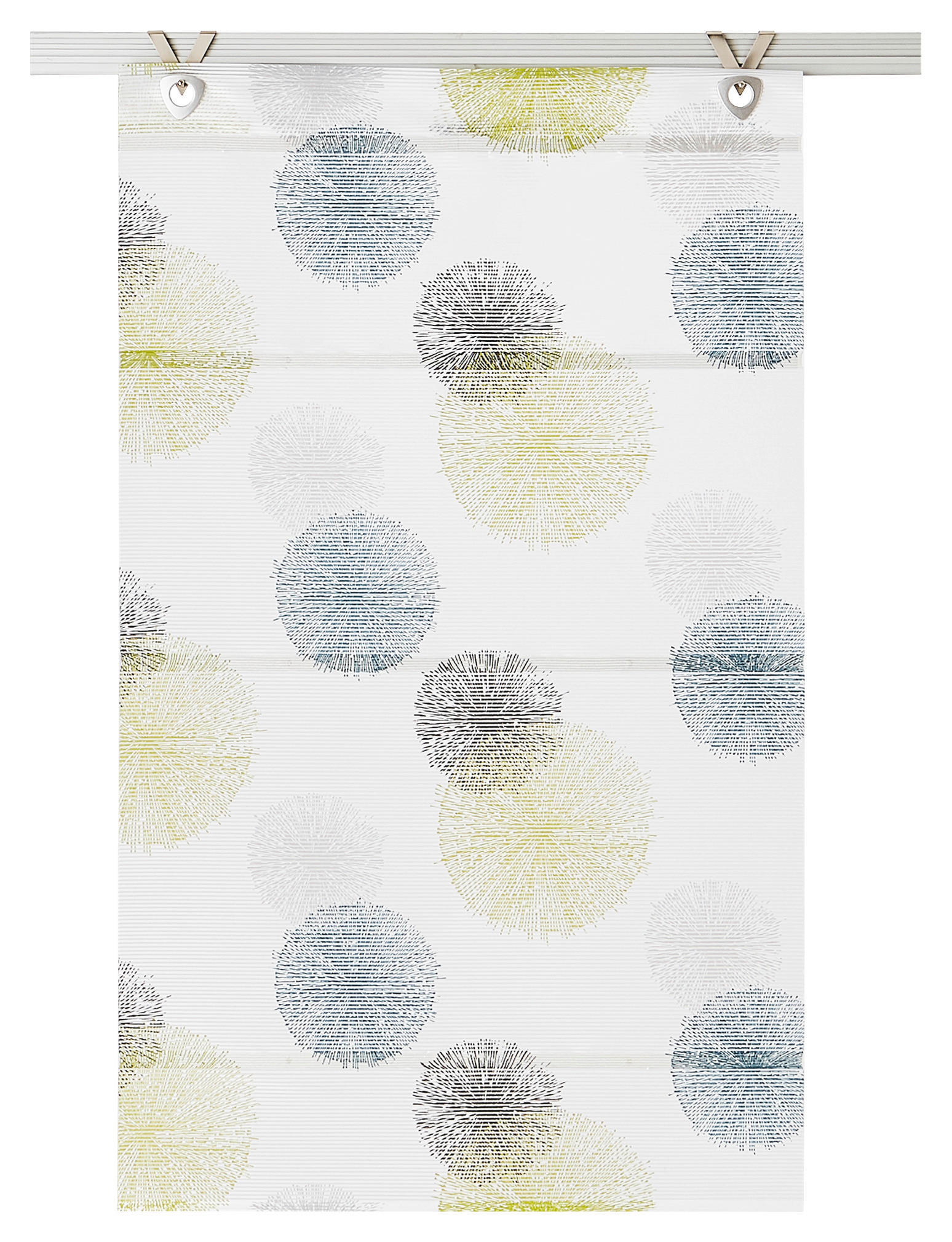 MAGNETROLLO  halbtransparent  80/130 cm    - Blau/Weiß, Basics, Textil (80/130cm) - Novel