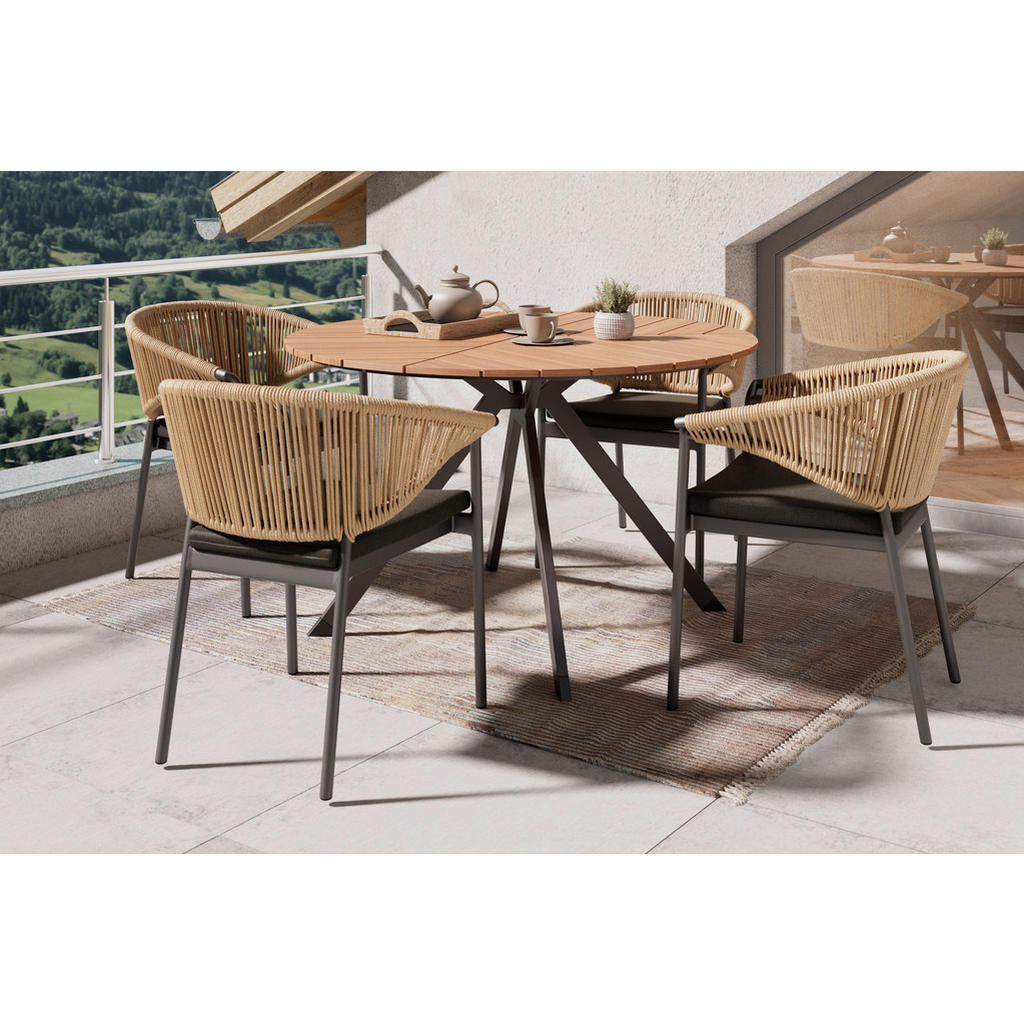 Ambia Garden ZAHRADNÍ STŮL, kov, plast, 120/74/120 cm