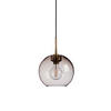 HÄNGELEUCHTE Gloria 26/290 cm   - Dunkelbraun/Messingfarben, KONVENTIONELL, Glas/Metall (26/290cm) - Belid