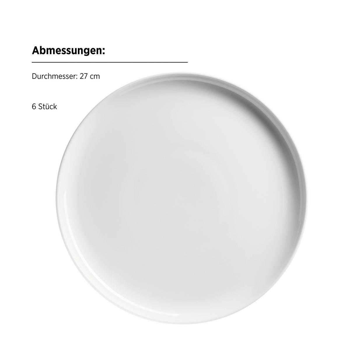 TELLERSET Navina 18-teilig  - Weiß, Trend, Keramik - Mäser