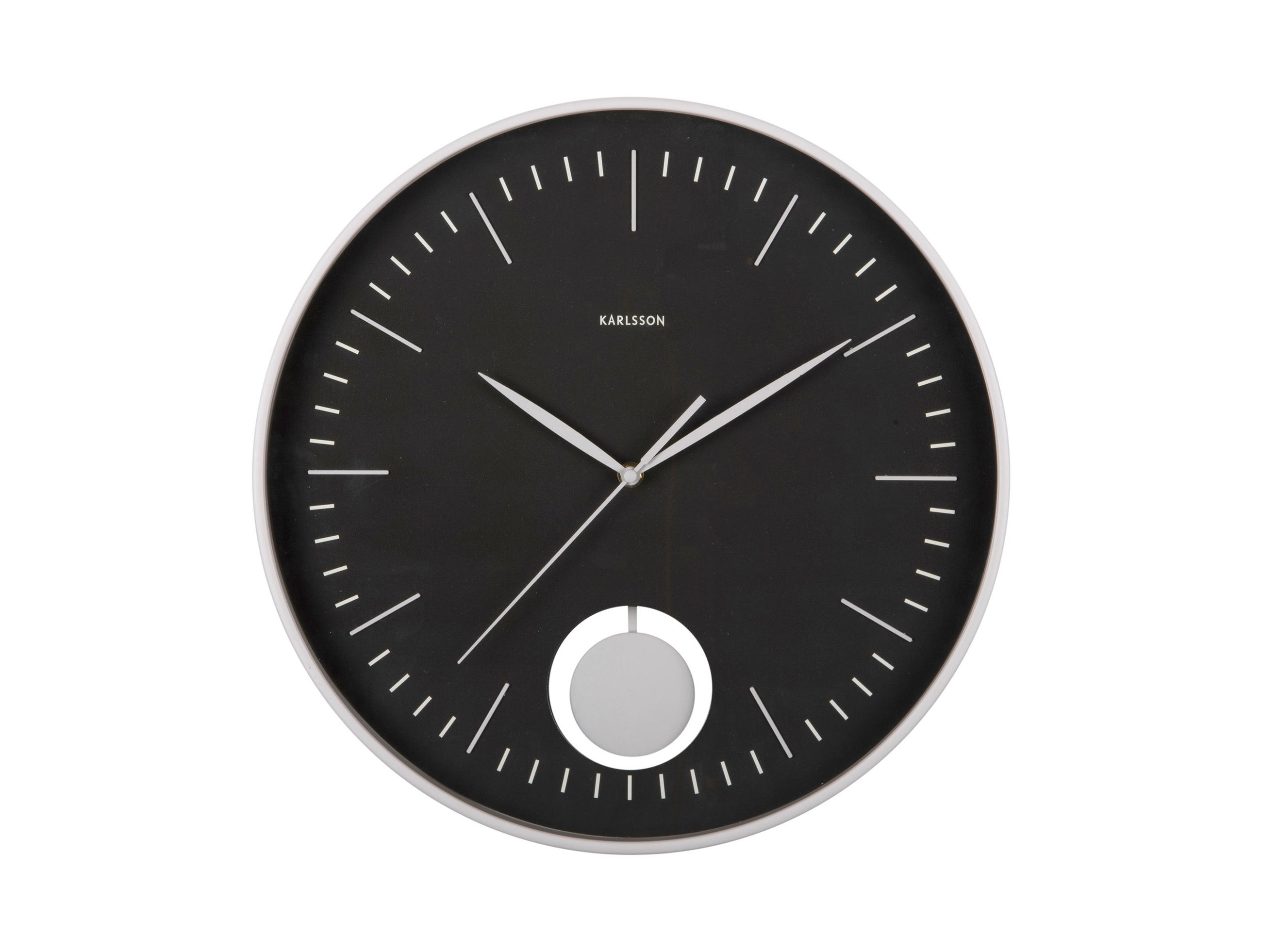 WANDUHR Schwarz  - Schwarz, Basics, Kunststoff (41cm) - Karlsson