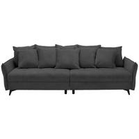 BIGSOFA Webstoff Dunkelgrau  - Dunkelgrau/Schwarz, KONVENTIONELL, Textil/Metall (282/94/127cm) - Ambia Home