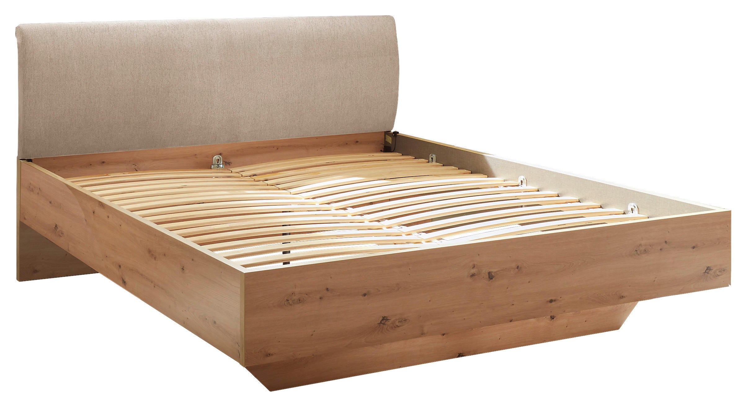 BETT 180/200 cm  Kaschmir, Eiche Artisan   - Kaschmir/Eiche Artisan, Konventionell, Holzwerkstoff/Textil (180/200cm) - Xora