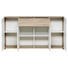 KOMMODE 160/85/35 cm - Eichefarben/Silberfarben, Basics, Holzwerkstoff/Kunststoff (160/85/35cm) - Carryhome KOMMODE 160/85/35 cm - Eichefarben/Silberfarben, Basics, Holzwerkstoff/Kunststoff (160/85/35cm) - Carryhome