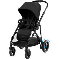 KINDERWAGEN e-Gazelle S  - Schwarz, Design, Kunststoff/Textil (94,5-107,5/66/100cm) - cybex GOLD