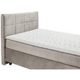 BOXSPRINGBETT 140/200 cm  in Hellgrau  - Hellgrau/Schwarz, Design, Holzwerkstoff/Kunststoff (140/200cm) - Xora