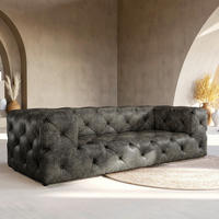 3-SITZER-SOFA Lederlook Anthrazit  - Anthrazit/Schwarz, Design, Kunststoff/Textil (230/71/100cm) - P & B