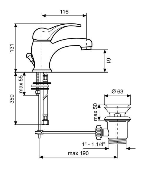 ARMATURA ZA KUPATILO - Dizajnerski, metal (13,1cm)