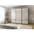 SCHWEBETÜRENSCHRANK  in Schwarz, Champagner  - Champagner/Schwarz, KONVENTIONELL, Glas/Holzwerkstoff (301/223/68cm) - Novel