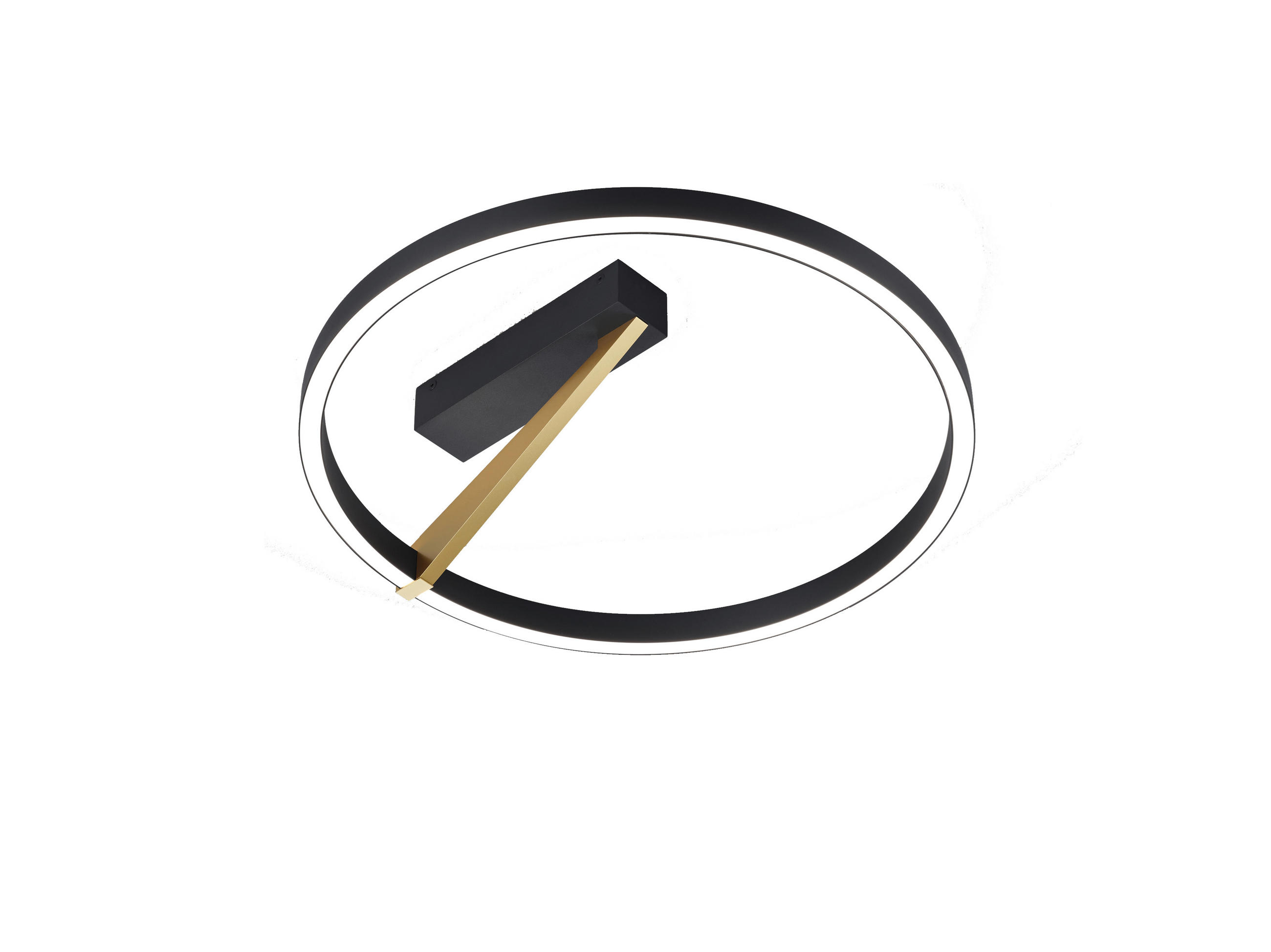 LED-DECKENLEUCHTE  45/15.5 cm    - Goldfarben/Schwarz, Design, Metall (45/15.5cm) - Helestra