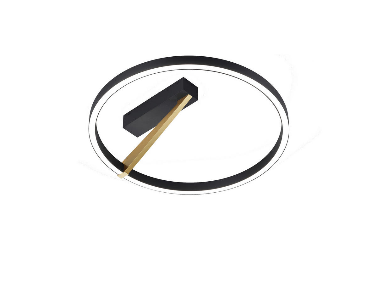 LED-DECKENLEUCHTE  45/15.5 cm    - Goldfarben/Schwarz, Design, Metall (45/15.5cm) - Helestra