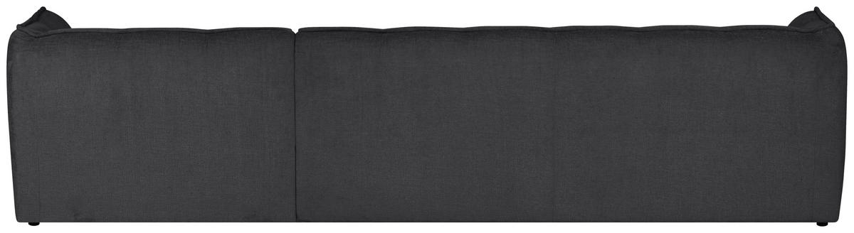 ECKSOFA Chenille Grau  - Schwarz/Grau, Design, Textil (306/160cm) - MID.YOU