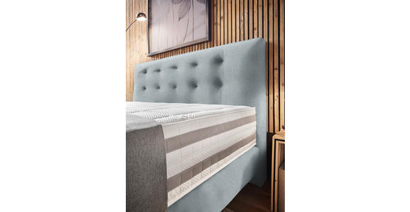 BOXSPRINGBETT 160/200 cm  in Hellgrau  - Hellgrau, KONVENTIONELL, Holz/Textil (160/200cm) - Dieter Knoll