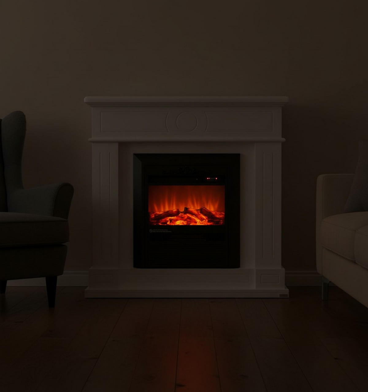 ELEKTROKAMIN - Weiß, LIFESTYLE, Glas/Holzwerkstoff (98/102/24cm) - Landscape