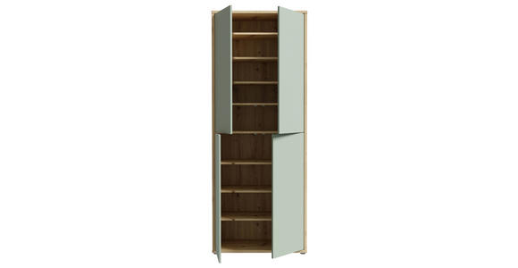 SCHUHSCHRANK 74,5/191,9/34,9 cm  - Salbeigrün/Eiche Artisan, MODERN, Holzwerkstoff/Kunststoff (74,5/191,9/34,9cm) - Xora