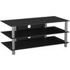 Phonotisch in Schwarz/ - Silberfarben/Schwarz, Konventionell, Glas/Metall (110/45/42cm) - MID.YOU