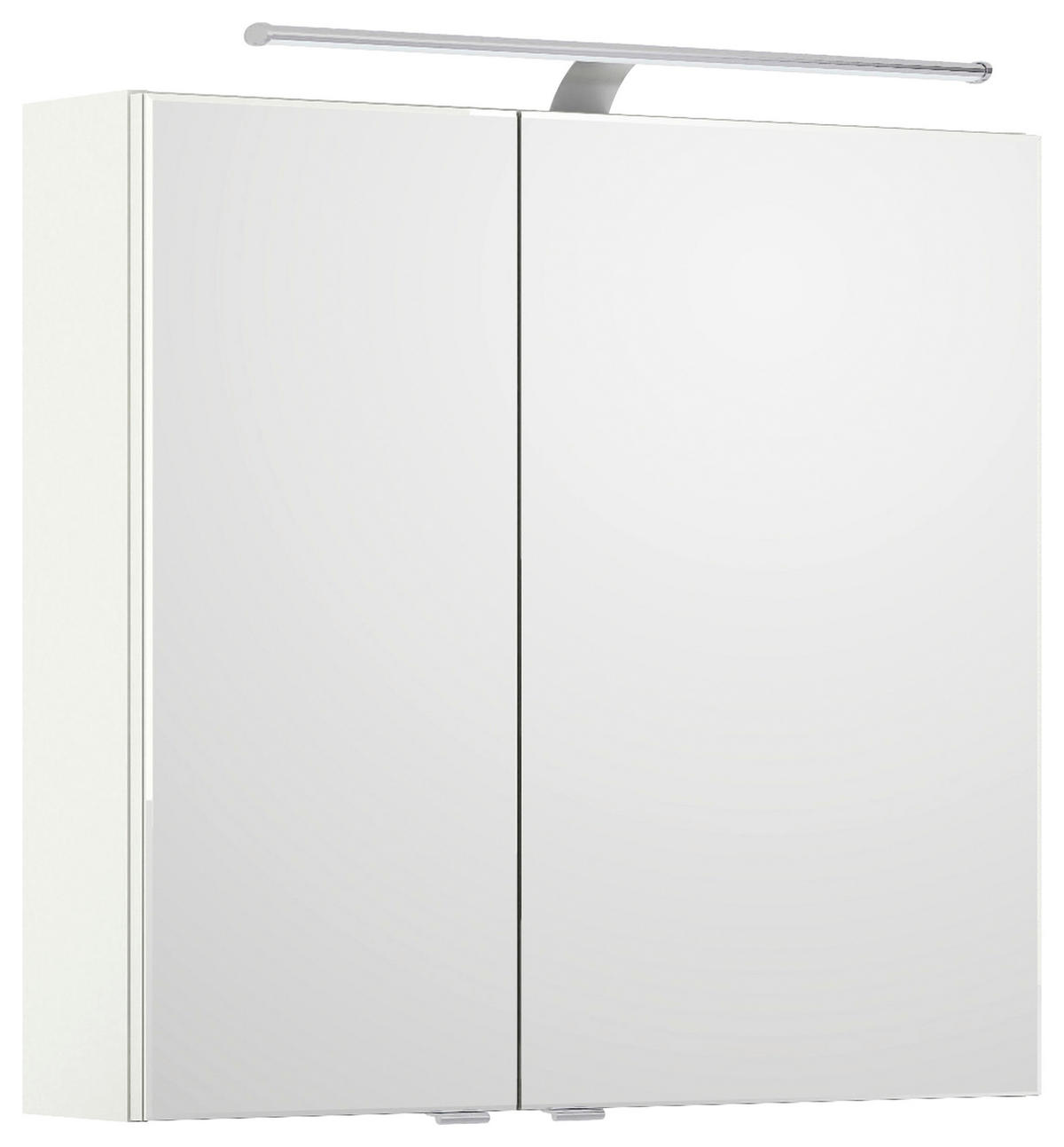 SPIEGELSCHRANK 75/70,3/17 cm  - Chromfarben/Weiß, KONVENTIONELL, Glas/Holzwerkstoff (75/70,3/17cm) - Pelipal