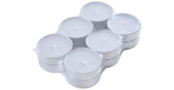 TEELICHTSET 12 Stück - Weiß, Basics, Naturmaterialien/Metall (5,7cm) - Ambia Home