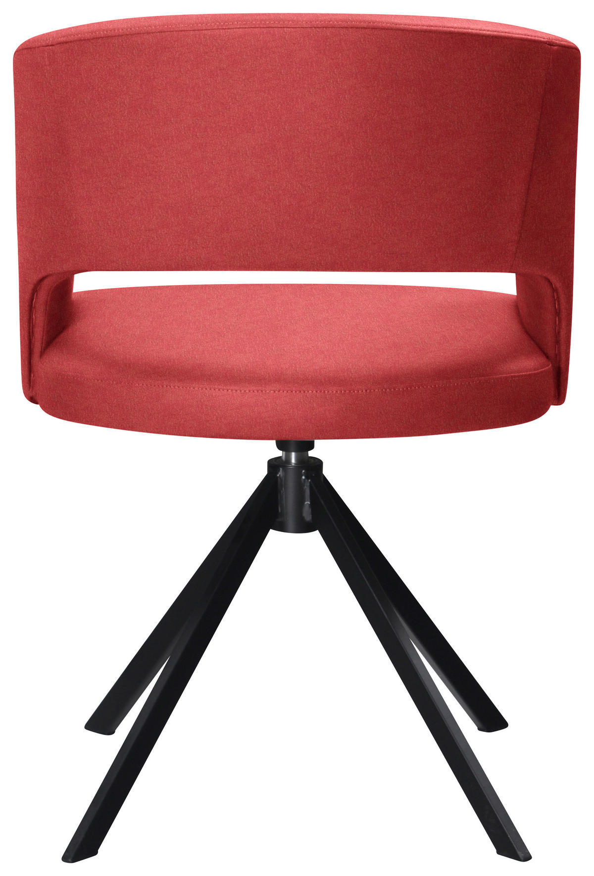 ARMLEHNSTUHL  in Stahl Lederlook (vegan)  - Rot/Schwarz, Konventionell, Textil/Metall (56/84/59cm) - Moderano