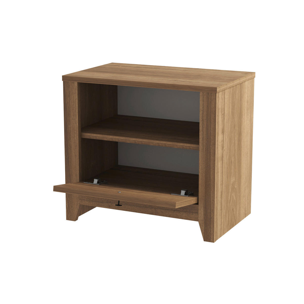 NATTDUKSBORD i valnötsfärgad  - vit/valnötsfärgad, Design, trämaterial (55/35/50cm) - Livetastic