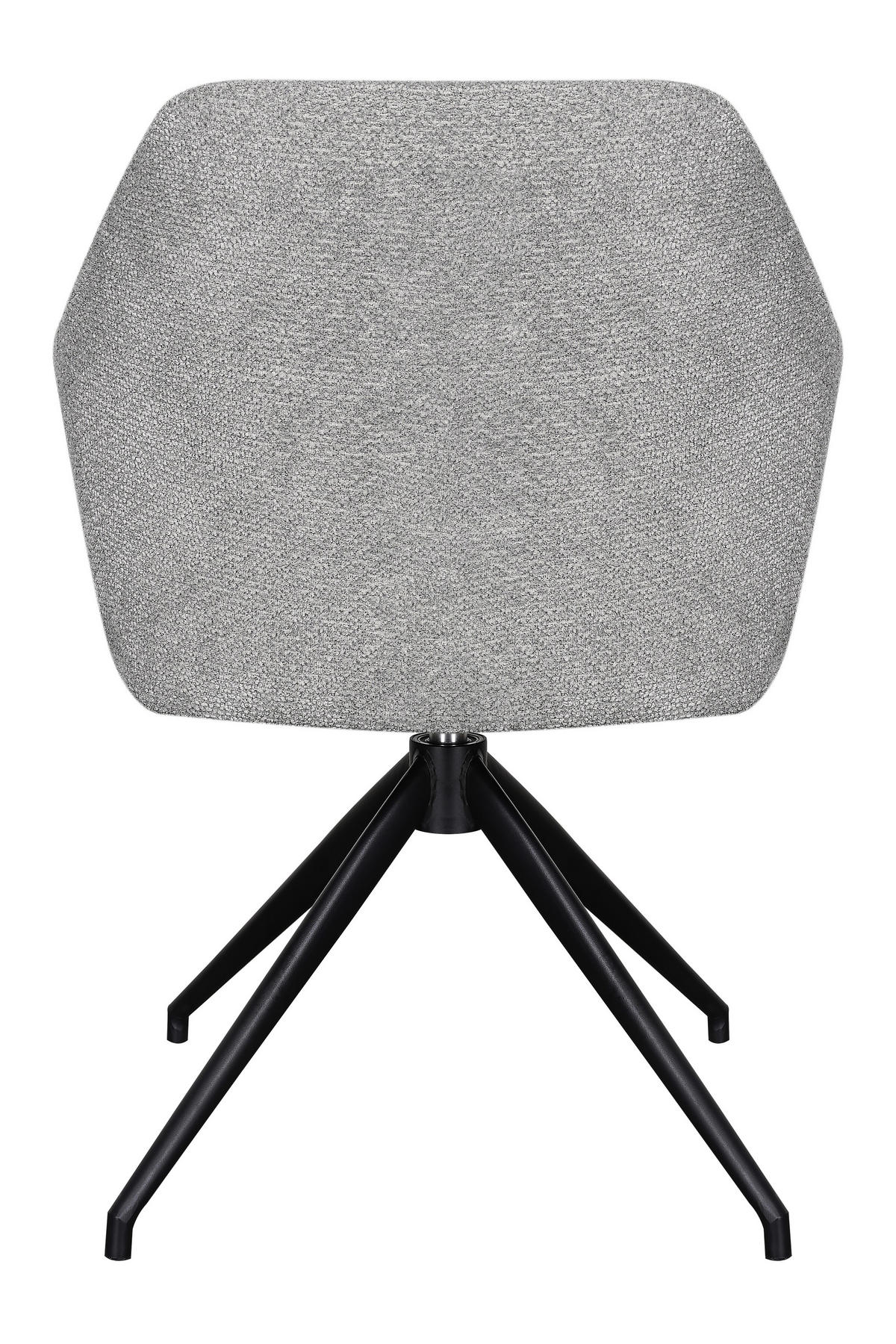 NASLANJAČ, kovina, tekstil siva, črna  - siva/črna, Design, kovina/tekstil (60/81/62cm) - Stylife