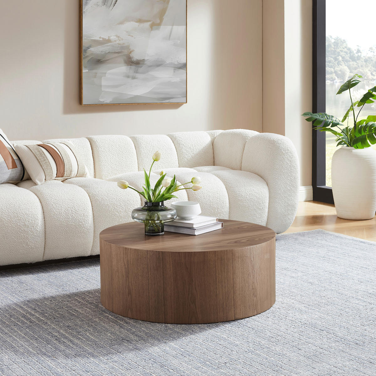 COUCHTISCH in Holzwerkstoff 80/80/30 cm  - Walnussfarben, Design, Holzwerkstoff (80/80/30cm) - Livetastic