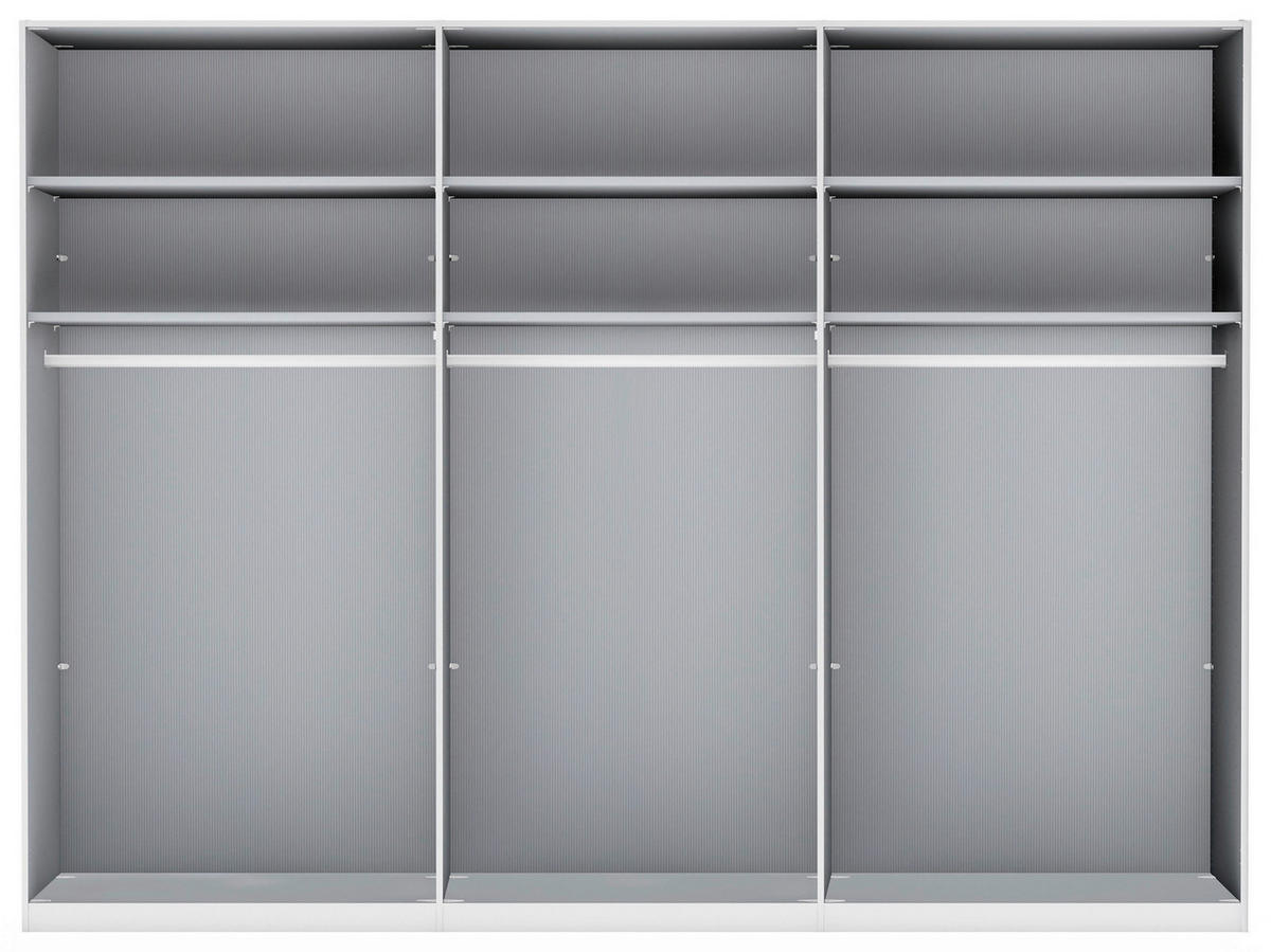 FALTTÜRENSCHRANK  in Champagner, Eiche Bianco  - Schieferfarben/Eiche Bianco, KONVENTIONELL, Glas/Holzwerkstoff (300/216/58cm) - Dieter Knoll