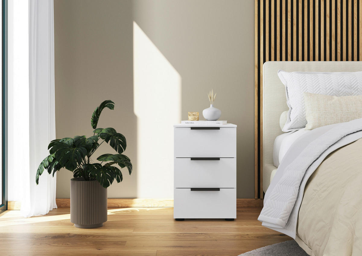 NACHTSCHRANK 40/61/42 cm  - Graphitfarben/Schwarz, MODERN, Holzwerkstoff/Kunststoff (40/61/42cm) - Rauch Möbel