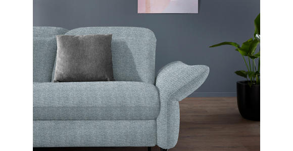 ECKSOFA in Flachgewebe Hellblau 233/299-313 cm - Schwarz/Hellblau, Design, Textil/Metall (233/299-313cm) - Dieter Knoll