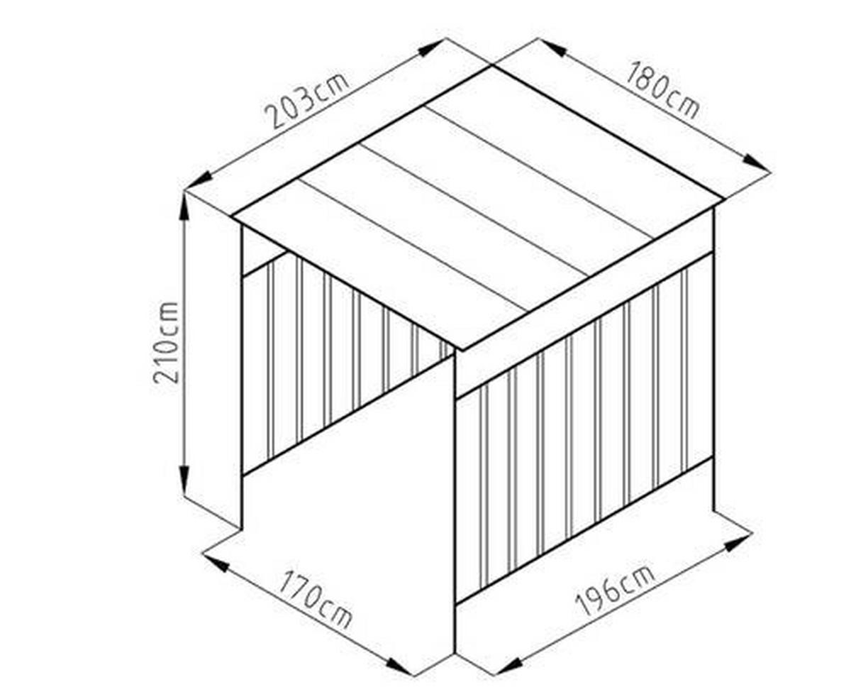 FAHRRADGARAGE - Anthrazit, Basics, Metall (180/210/200cm)